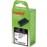 Kartonnen verpakking met 3 inktcassettes 6/4910 - Zwarte inkt - Trodat