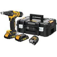 Klinknagelpistool 4.8 mm 18V XR 2x 2,0 Ah en lader in koffer- Dewalt