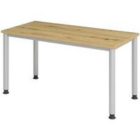 Recht bureau met ronde poten 140 cm - Hammerbacher