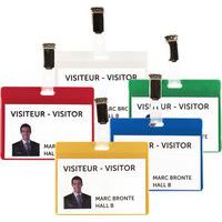 Naambadge bezoekers set, PVC, horizontaal - Djois