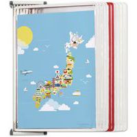 Wandsysteem metaal Tarifold A4 10 zichtpaneel Japan kleur - Djois