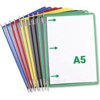 Zichtpaneel Tarifold A5 verticaal, links opening, assorti - Djois