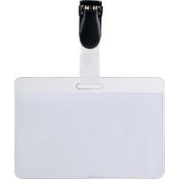 Set van 50 bezoekersbadges - Clip - Pavo