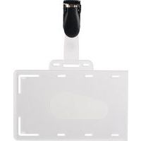 Badge met clip van hard PVC - Pavo