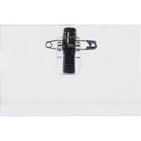 Kunststof badgehouder met inkeping - Transparant - Pavo