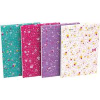 Schrijfblok geniet flowers 105x148 160 p 90 g gelineerd 6mm - Pak 10