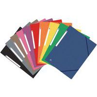 Elastomap 3 kleppen A4 assorti - 50 stuks - Oxford