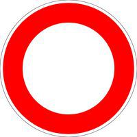 Signaalbord B0 Verboden in te rijden - Kelias