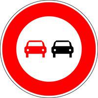 Signaalbord B3 Verboden in te halen - Kelias