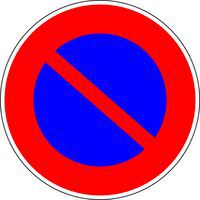 Signaalbord B6A1 Verboden te parkeren - Kelias