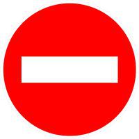 Tijdelijk signaalbord B1 Verboden toegang - Kelias