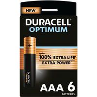 Alkalinebatterij Optimum AAA - 6 eenheden - Duracell
