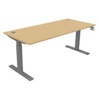 Bureau, verstelbaar met hendel 180 x 80 cm EVO