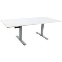 Zit/sta bureau Move 2 zilver,electrisch, B 1800 x D 800 x H 630-1270mm