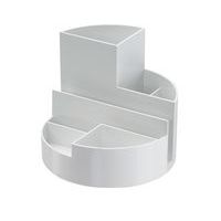 Bureau-organiser rundbox, milieuvriendelijk geproduceerd 90% gerecycled kunststof PS - Maul