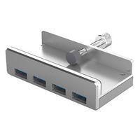 Hub USB 3.0 4 poorten clip-on van aluminium - Dacomex