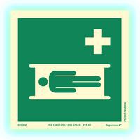 Bord fotoluminescerend - Noodbrancard 150 x 150 mm - Supernova+®