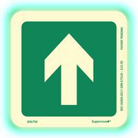 Bord fotoluminescerend - Nooduitgang omhoog - Supernova+®