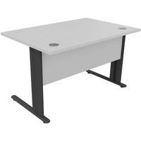 Recht bureau met C-poten, Type onderstel: L-poot, Montage: Zelfbouw, Totale breedte: 120 cm