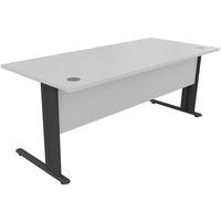 Recht bureau met C-poten, Type onderstel: L-poot, Montage: Zelfbouw, Totale breedte: 180 cm