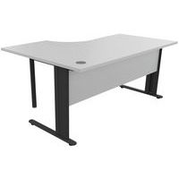 Compact bureau met C-poten, Type onderstel: L-poot, Montage: Zelfbouw, Totale breedte: 160 cm