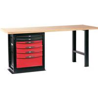 Werkbank werkplaats - Houten plateau - 6 laden - 2 m - Sam