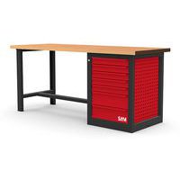 Werkbank met kast 7 laden - 2 m - Sam