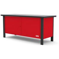 Werkbank gesloten met plaatstaal plateau - 2 m - Sam