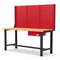 Werkbank 1 met geperforeerd paneel - 2 m - Sam
