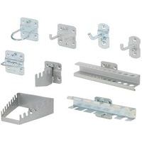 Gereedschapshaak en accessoire voor plaat - Set van 28 - Sam