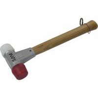 Moker met bit acetaat rood en nylon wit diameter 30 + clip - Sam