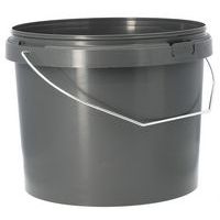 Relaxdays asemmer met deksel, 24 liter, voor kolen & as, ronde pelletemmer met hengsel, haard, kachel & bbq, grijs