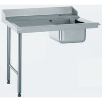 Aanvoertafel zonder gat Rechts aansluiting 1100mm-Tournus Equipement