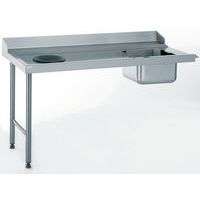 Aanvoertafel met gat - Rechts aansluiting 1600 mm - Tournus Equipement