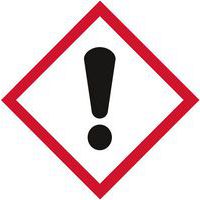 Leidingmarkering op rol GHS07 - irriterende stoffen - Systemtext