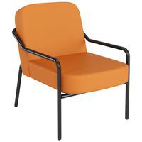 Fauteuil Medso - imitatieleer -  ronde rugleuning - Maat M