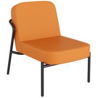 Fauteuil Medso - imitatieleer -  ronde rugleuning - Maat S