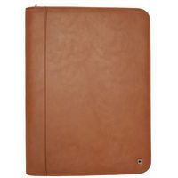 Schrijfmap A4 met rits, bruin - Desq