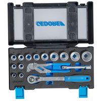 Dopsleutelset 1/2 + Sleuteltang 18-delig 19 DMU 183 - Gedore