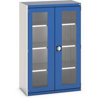 Kast met transparante deuren Cubio 1050x525x1600mm - Bott