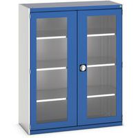 Kast met transparante deuren Cubio 1300x525x1600mm - Bott