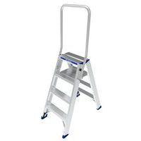 Opstapkruk dubbelzijdig met inklapbaar reling 3 tot 8 treden - Tubesca