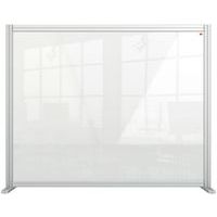 Bureau Veiligheidsscherm modulair Premium Plus transparant acryl Nobo