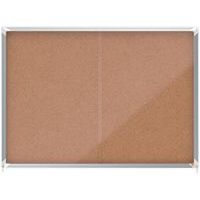 Binnenvitrine Nobo met kurkbodem 18 x A4