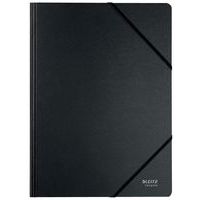 Elastomap zonder kleppen van karton Recycle A4 zwart