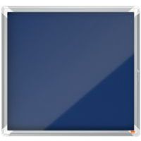 Prikbord vilt met afsluitbaar glazen binnenvitrine Premium Plus - Nobo