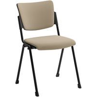 Bezoekersstoel met 4 poten van ecoleer voor bezoekers - Quadrifoglio