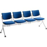 Bezoekersstoel stof - 4 zits - Quadrifoglio