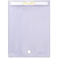 Polyvinylzak, transparant, met klittenbandsluiting