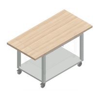 Verrijdbare werkbank - Draagvermogen 250 kg - Manutan Expert